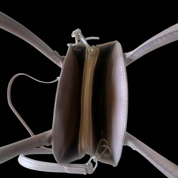 Matt & Nat Purple Round Vegan Crossbody Bag With Dual Handles & Adjustable Strap - Picture 5 of 9